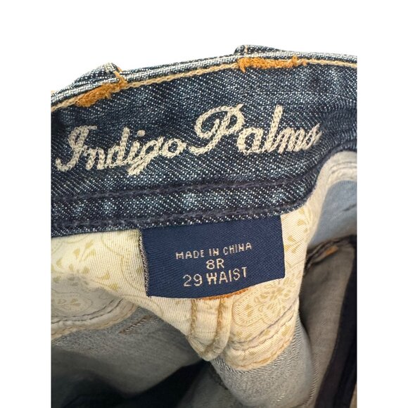 Indigo Palms Denim Bermuda Shorts Women’s 8R 29 Waist Blue Mid-Rise Casual Stret - Picture 4 of 5